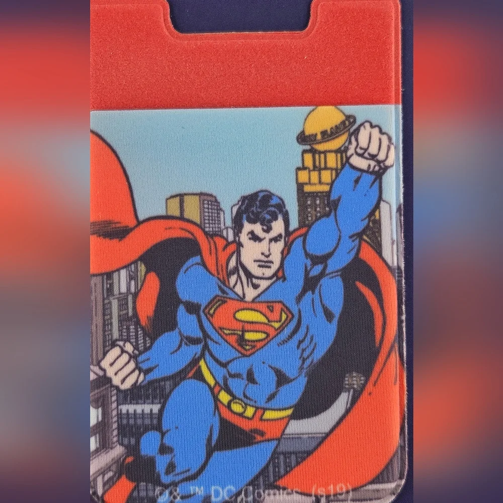 DC Comics Flying SUPERMAN Phone Card Pocket Wallet Holder BUNDLE 2 GET 1 FREE